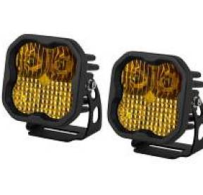 Янтарные LED-фары SS3 Pro комбинированные с янтарной подсветкой 2 шт 